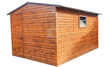 Zahradní domek 3m x 4m, sedlová střecha - dveře + okno - imitace dřeva TS279 3x4