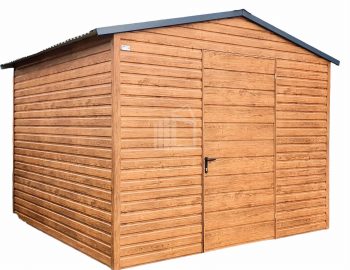 Zahradní domek 3m x 3m, sedlová střecha - dveře - imitace dřeva TS278 3x3