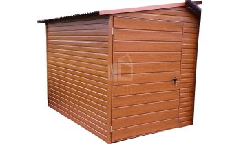 Zahradní domek 2m x 3m, bočni spád - 1x dveře imitace dřeva TS301 2x3