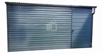 Zahradní domek 4m x 3m, spád vpředu - dveře, okapy antracit TS303 ID257 4x3
