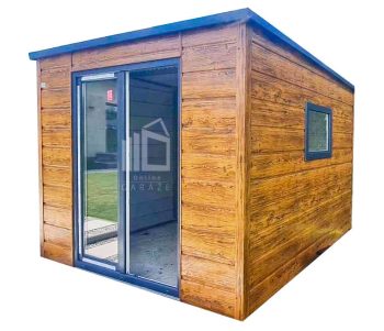 Zahradní domek 2x2,5m - Okno - světlý ořech - Imitace dřeva - střecha spád dozadu TS743