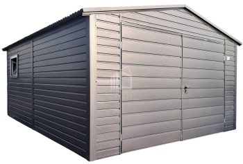 Zahradní domek 4x6m - Dvoukřídlá vrata - okno - antracit - střecha sedlová TS971