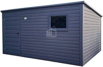 Zahradní domek 3,5x2,5m - dveře - okno - antracit - střecha spád dozadu TS1053