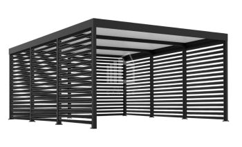 CarPort PREMIUM - Přístřešek pro auto 6×6 – antracit – doplňková zabudowa ID1062