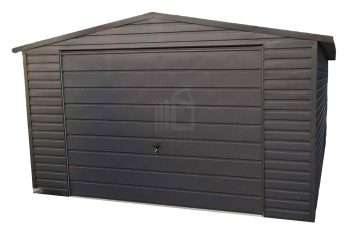 Plechová garáž 4m x 6m - výklopná vrata grafit, antracit  TS327 4x6
