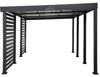 CarPort PREMIUM - Přístřešek pro auto 4x5 - antracit - Doplnkové příslušenství ID1155