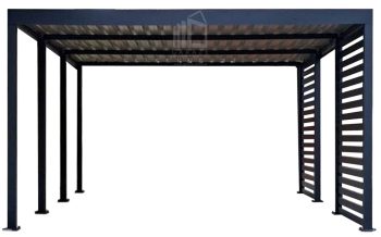 CarPort PREMIUM - Přístřešek pro auto 4x5m - antracit - Doplnkové příslušenství ID1156