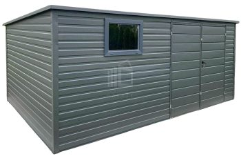 Zahradní domek 4,5x3m - dveře - okno - antracit - střecha spád dozadu GP701