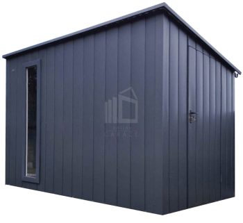 Zahradní domek 3x2m - dveře - okno - antracit - střecha spád dozadu - okapy GP700